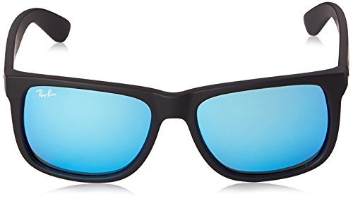 Ray-Ban 0RB4165 Justin Classic Sonnenbrille Large (Herstellergröße: 55), Schwarz (Gestell: Schwarz