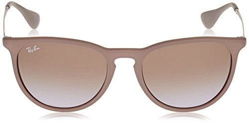 Ray Ban Unisex Sonnenbrille Erika, Gr. Medium (Herstellergröße: 54), Braun (Gestell: braun,silber,