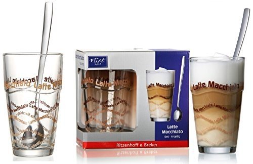 Ritzenhoff & Breker Latte Macchiato Gläser-Set, 8-teilig mit Löffel