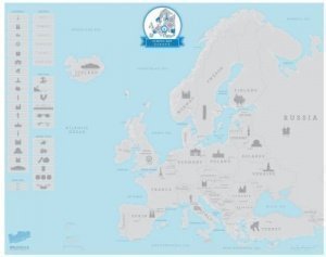 Rubbel Europakarte Scratch Map