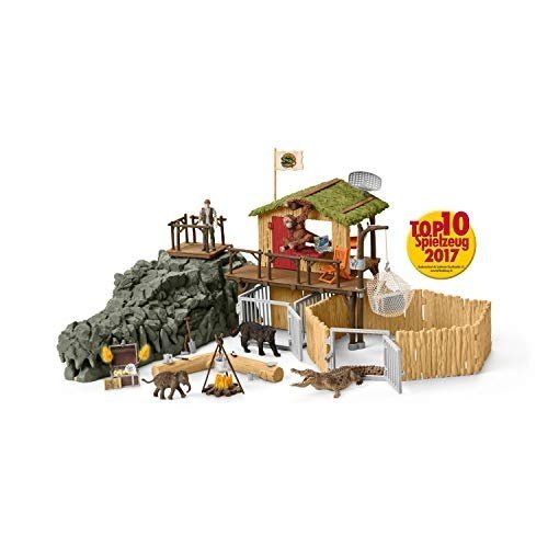 Schleich Dschungel Forschungsstation Croco