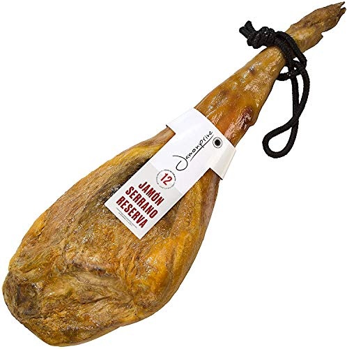 Serrano Schinken Reserva Duroc, Schinkenhalter, Messer 6.5 - 7 Kg - Spanischer Schinken Jamonprive