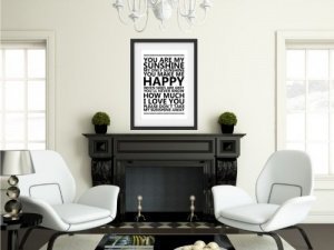 Shabby Vintage Kunstduck SEI DU SELBST Motivation Poster Wanddekoration DIN A4