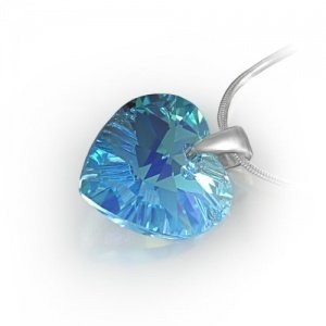 Silberkette mit original Swarovski® Elements Herz Anhänger