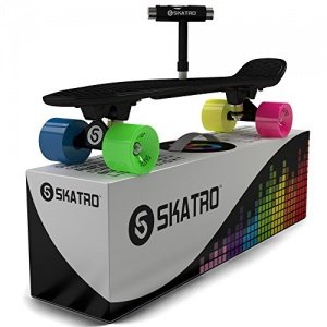 Skatro - Mini-Cruiser-Skateboard. 22 Zoll Kunststoff-Board im Retro-Stil, komplett mit