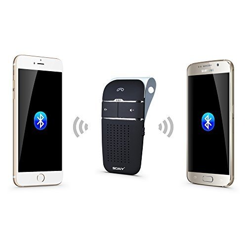 SOAIY® S32 Auto Kfz Bluetooth V4.0 Freisprecheinrichtung Freisprechanlage Car-Kit für Sonnenblende