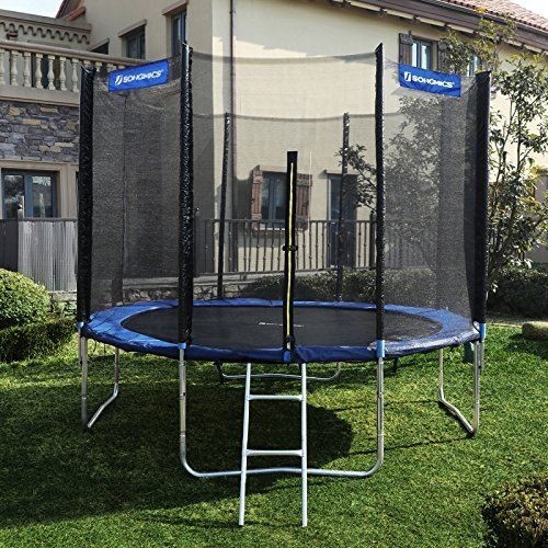 SONGMICS Trampolin TÜV Rheinland GS zertifiziert Ø 305 cm Gartentrampolin Jumper Trampolin Komplet