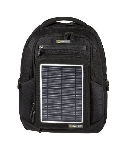 Solarrucksack SunnyBAG Explorer Schwarz mit integriertem Solarladegerät, schwarz