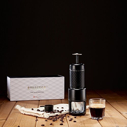 STARESSO Tragbare Manuelle Kaffeemaschine mit Espresso Kaffee Kapseln Cappuccino Quick Cold Brew All