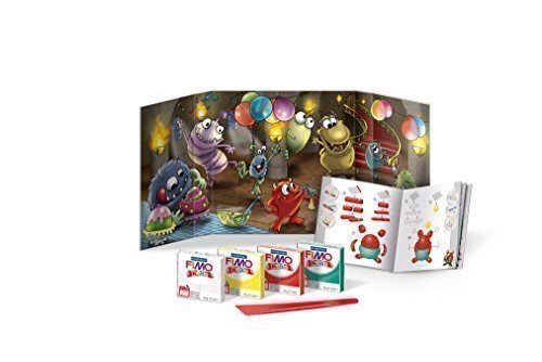 Staedtler Fimo kids form&play Set Monster (superweiche, ofenhärtende Knete, kinderleichte Anleitung