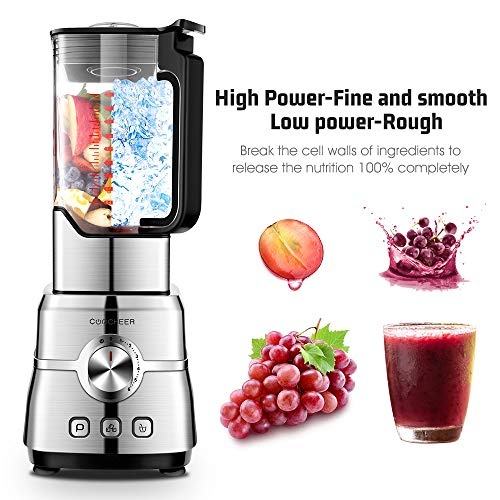 Standmixer Smoothie Maker, COOCHEER 2000W Mixer