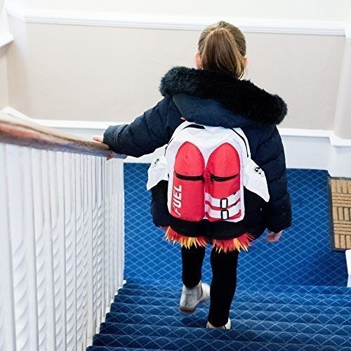 SUCK UK Jetpack Kinder-Rucksack, 45 cm, Red & White