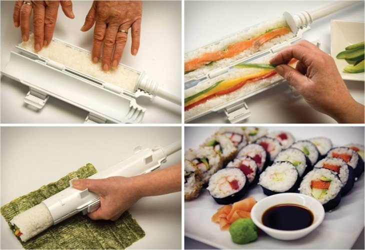 SUSHEZI BAI002 Selber perfektes Sushi machen, Kunststoff, weiß, 30 x 6 x 6 cm