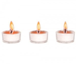 Teelichter Faerie Flames (6er Pack) mit Glashalter (Grün)