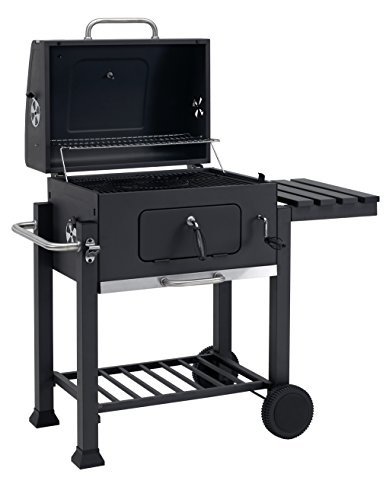 Tepro Toronto Holzkohlegrill Click, anthrazit/edelstahl, 115 x 67 x 107 cm, Modell 2018