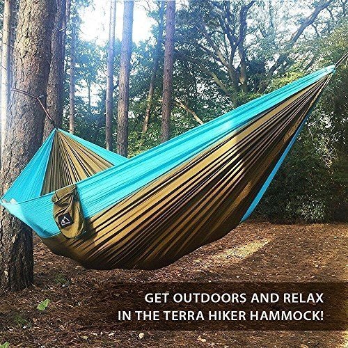 Terra Hiker Große Hängematte, Extra-Breit 300 x 200cm, 300kg Tragfähigkeit, Outdoor Doppelhängem