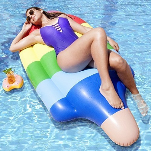 Tomi Pool float – Aufblasbare Luftmatratze - Perfekt für Schwimmbäder, Flüße und Strand-Luftma