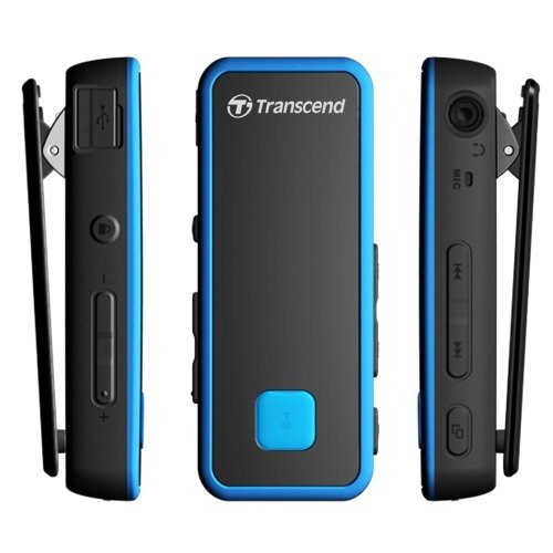 Transcend TS8GMP350B Outdoor-Serie MP3-Player mit Fitness-Tracker, Radio, Mikrofon und Diktiergerät