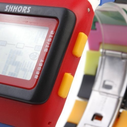Unisex Regenbogen Lego Digital-Armbanduhr