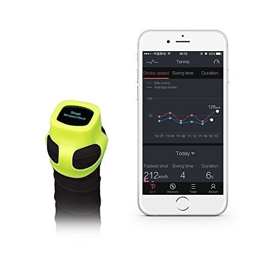 Usense 2-in-1 Smart Tennis Sensor Armbanduhr Trainingshilfe Schlagdaten-Analysegerät Schrittzähle