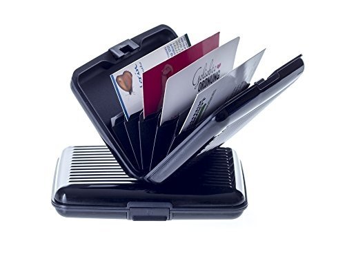 Vallet Premium Kreditkartenetui aus Aluminium - blockiert RFID und NFC – für Kreditkarten, Person