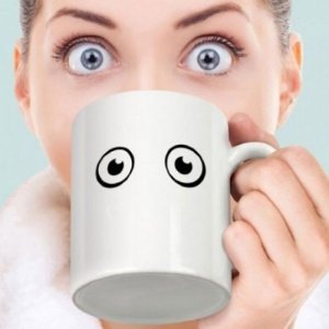 VENKON - Wärmeempfindliche animierte Tasse mit Thermoeffekt / Wärmeeffekt - Smily Face