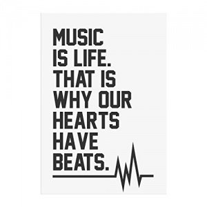 Poster mit Spruch Music is life