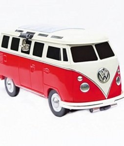 VW Bus Coolbox rot - Hochwertige Retro Kühlbox Volkswagen Bulli, Geschenkidee zu Weihnachten, VW Va