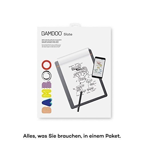 Wacom Bamboo Slate Smartpad A4 / Großes Notepad mit Digitalisierungs-Funktion inkl. Eingabestift mi