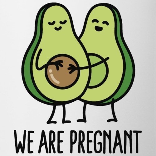 We Are Pregnant Schwangere Avocado Tasse