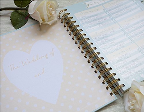 Wedding Planner - Duck Egg Blue - perfect Engagement Gift with sections, checklists and pockets for 