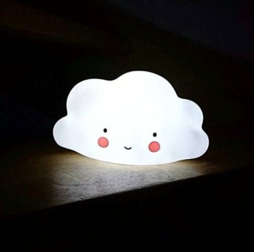 WINOMO Kinderzimmer Lampe Wolke Gesicht Nacht Licht Weiß Mini Wolke Lampe Spielzeug für Kinder Sch