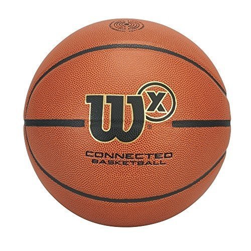 Wilson Herren-Basketball mit Sensor zur Trainingsaufzeichnung per App, braun, 4 Spielmodi, Wilson X 