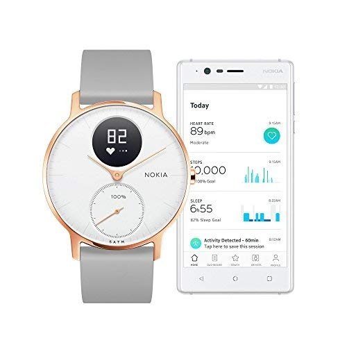 Withings / Nokia Steel HR Rose Gold Hybrid Smartwatch - Armbanduhr mit Aktivitäts & Herzfrequenzfun