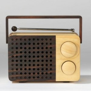 wooden radio