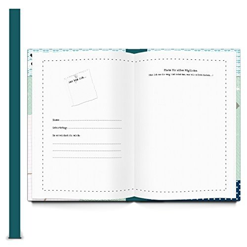 XXL Kollegenbuch DIN A4 grün blau Buch zum Einschreiben - Abschiedsgeschenk Abschiedsbuch Geschenk 