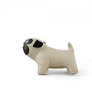 Züny Hund Pug, Mops, Buchstütze, Türstopper, Wheak, Schwarz