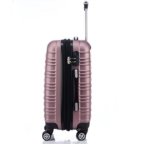 Zwillingsrollen 2088 Reisekoffer Koffer Trolleys Hartschale in XL-L-M in 14 Farben(Pink,L)