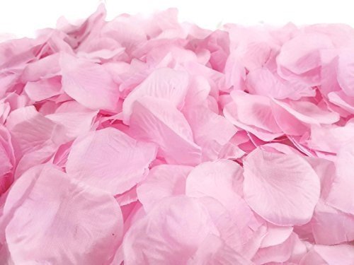 500 rosa Rosenblätter, rosafarben, gepackt zu 5x100 Stück, weich - Geburt, Hochzeit, Taufe, Valent