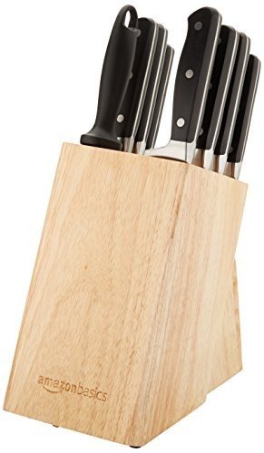 AmazonBasics Premium Messerblock, 9-teiliges Set