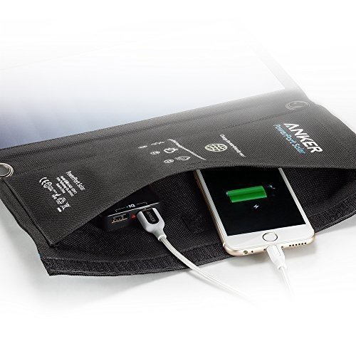 Anker PowerPort Solar Ladegerät 21W 2-Port, USB Solarladegerät für iPhone 7 / 7s / 6s / 6, iPad A