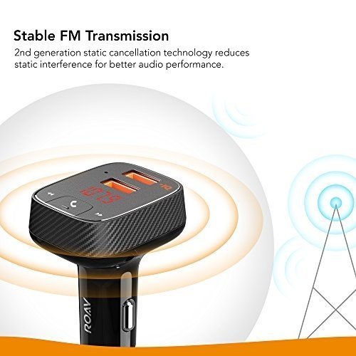 Anker Roav Bluetooth FM Transmitter mit Auto Finder Auto Ladegerät 24W/4.8A, SmartCharge Car Kit F2