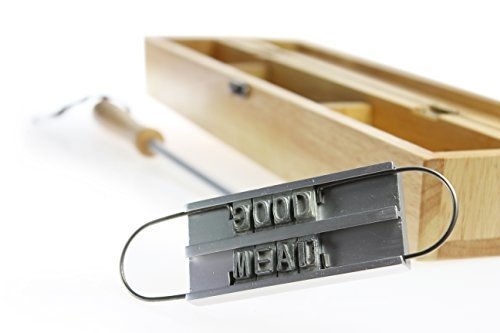 BBQ Brandeisen mit wechselbaren Buchstaben als Set mit Edler Holzbox und persönlicher Wunsch-Gravur