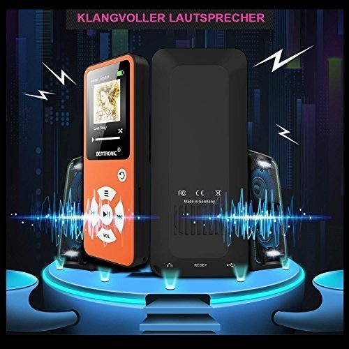 BERTRONIC BC01 Royal MP3-Player, 16 GB ★ Bis 100 Stunden Wiedergabe ★ Radio | Portabler Player m