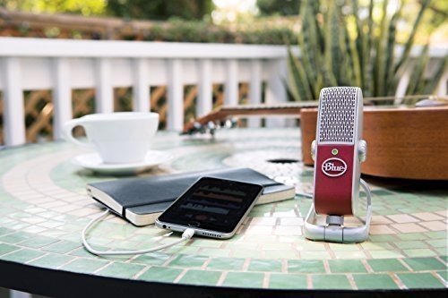 Blue Raspberry mobiles Premium-USB-Mikrofon für PC, Mac, iPhone und iPad (inkl. Lightning-Kabel)