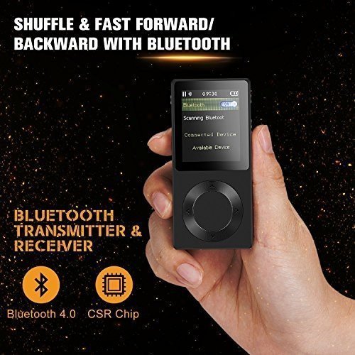 Bluetooth MP3 Player Verlustfreie Sound Qualität Tragbare Metall Musik Player unterstützt 256GB Mi