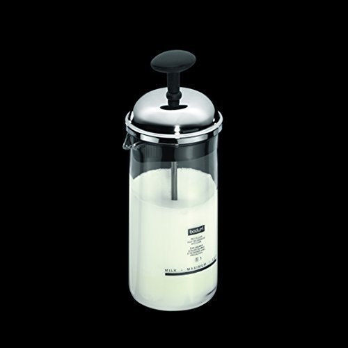 Bodum CHAMBORD Milchschäumer (Manuelles Aufschäumen, 0,08 liters) schwarz