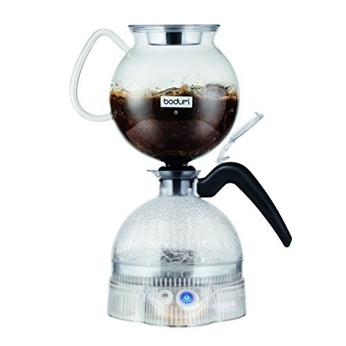 Bodum ePEBO Elektrischer vakuum kaffeebereiter, 8 Tassen, 1.0 L, 1000 W, Transparent