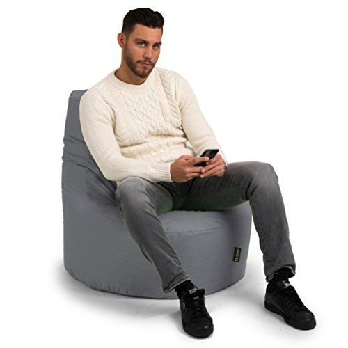 BuBiBag Gamer Kissen Lounge Sitzsack Sessel original Sitzkissen In & Outdoor geeignet fertig befüll