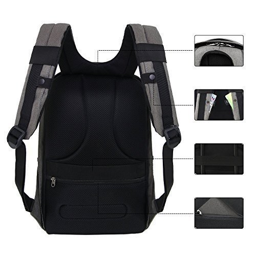 Business Rucksack Mit USB Anschluss Reise Outdoor Für Herren Sicherheit-Check Büro Arbeits Tage Ab